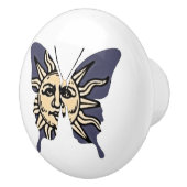 Schmetterlings-Collage himmlischer Sun Keramikknauf (Rechts)