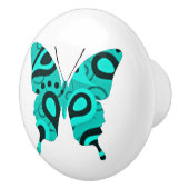 Schmetterlings-Collage Paisley Keramikknauf (Rechts)