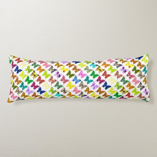 Schmetterlings-Collage Seitenschläferkissen (Vorderseite)