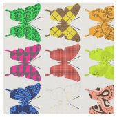 Schmetterlings-Collage Stoff (Nahaufnahme)
