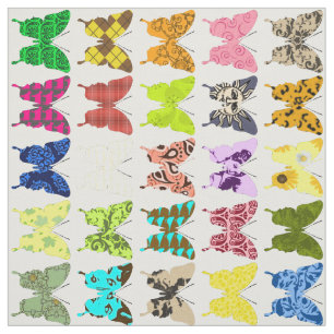 Schmetterlings-Collage Stoff