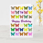 Schmetterlings-Collagen-Geburtstag Karte (Gelbe Blume)