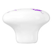 Schmetterlings-Collagen-lila Damast Keramikknauf (Seitenansicht)