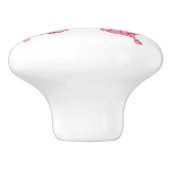 Schmetterlings-Collagen-rosiger Wirbel Keramikknauf (Seitenansicht)