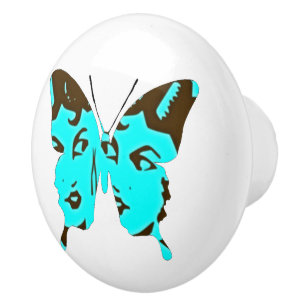 Schmetterlings-Collagen-verwandter Geist Keramikknauf