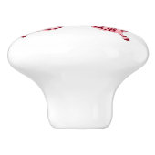 Schmetterlings-Collagen-viktorianische Rose Keramikknauf (Seitenansicht)