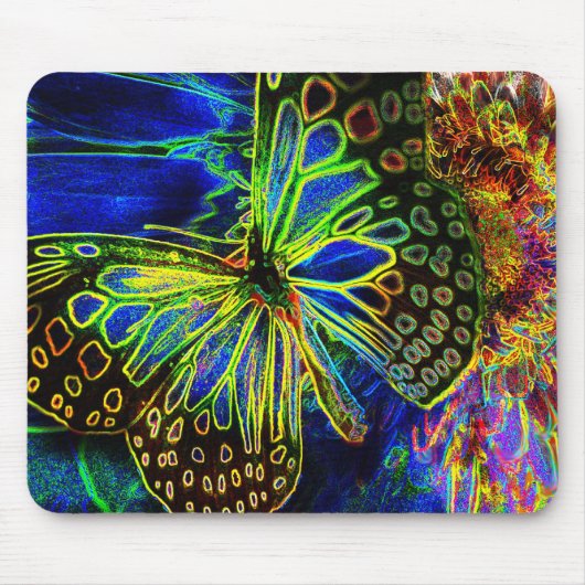 Schmetterlings-Digital-Kunst Mousepad (Vorne)