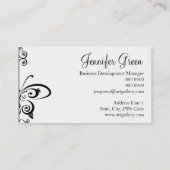 Schmetterlings-Effekt-Kunst-Visitenkarte Visitenkarte (Rückseite)