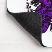Schmetterlings-Effekt (lila) Mousepad (Ecke)