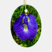 Schmetterlings-Erbse Keramik Ornament (Hinten)