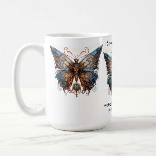 Schmetterlings-Ermutigung Kaffeetasse (Links)