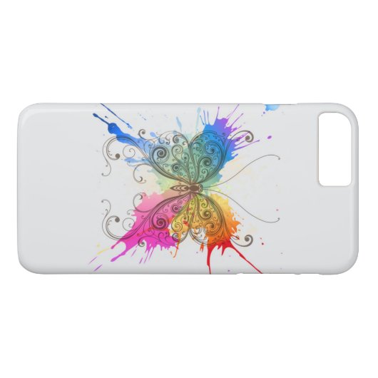 Schmetterlings-Farbspritzen Case-Mate iPhone Hülle (Rückseite (Horizontal))