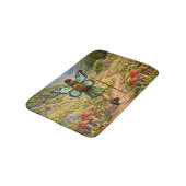 Schmetterlings-Fee-Berg-Wanderer | Fairycore-Blume Badematte (Schrägansicht)