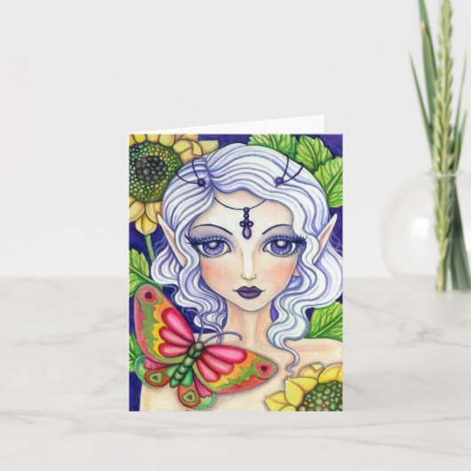 Schmetterlings-Fee * ihre Geheimhaltung *   leere Karte (Vorderseite)