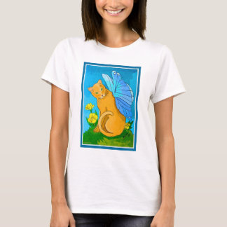 Schmetterlings-Fee-Katze T-Shirt