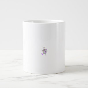 Schmetterlings-Fee-Tattoo-Vektor – Vintage-Blumenk Jumbo-Tasse