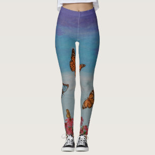 Schmetterlings-Feld-Leggings Leggings