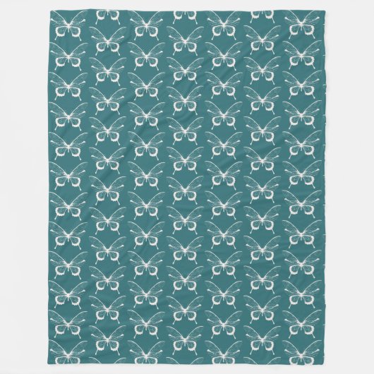 Schmetterlings-Fleece-Decke Fleecedecke (Vorderseite)