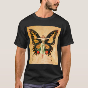 Schmetterlings-Fliegerin-Illustration T-Shirt