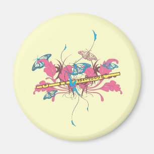 Schmetterlings-Flöte Magnet