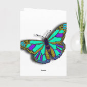 Schmetterlings-Foto-Rahmen-Karten-kundengerechte Karte (Rückseite)
