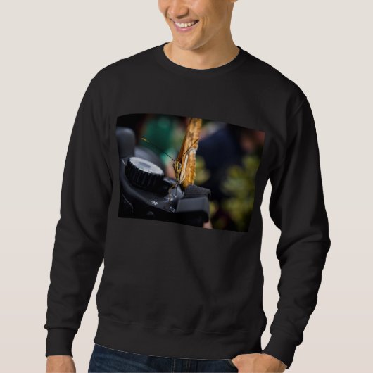 Schmetterlings-Fotograf-Sweatshirt Sweatshirt (Vorderseite)