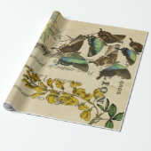 Schmetterlings-Franzosen Decoupage Plakate Geschenkpapier (Ungerollt)