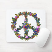 Schmetterlings-Friedenssymbol Mousepad (Mit Mouse)