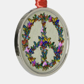 Schmetterlings-Friedenssymbol Ornament Aus Metall (Rechts)