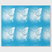 Schmetterlings-frohe Weihnacht-Packpapier Geschenkpapier (Flach)