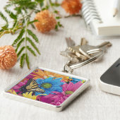 Schmetterlings-Gänseblümchen färbten Schlüsselanhänger (Seite)