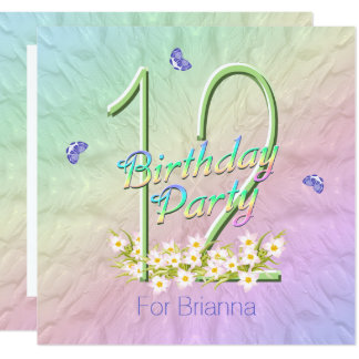 12 Geburtstag Einladungen Zazzle.de