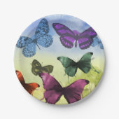 Schmetterlings-Garten-Papier-Teller Pappteller (Vorderseite)