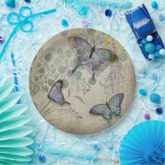Schmetterlings-Garten-Papier-Teller Pappteller (Party)