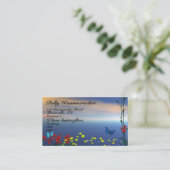 Schmetterlings-Garten Visitenkarte (Stehend Vorderseite)