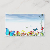 Schmetterlings-Gärtner im Frühjahr Visitenkarte (Rückseite)