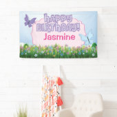 Schmetterlings-Geburtstags-Party Banner (Insitu)
