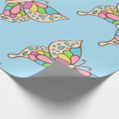 Schmetterlings-Geburtstagsgeschenk-Verpackungspapi Geschenkpapier (Ecke)