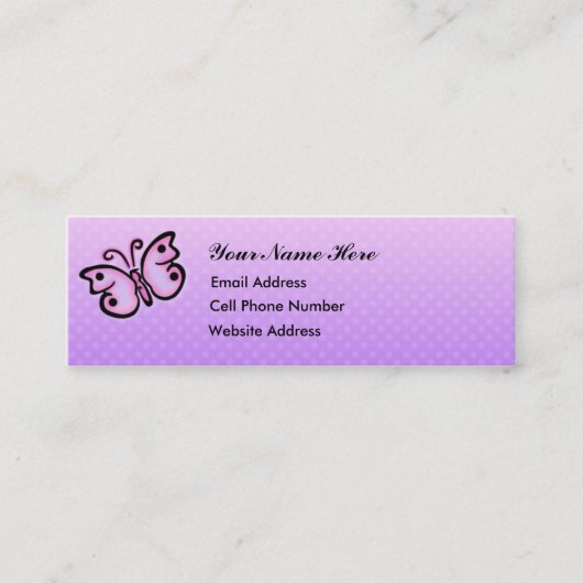 Schmetterlings-Geist-dünne Visitenkarte (Vorderseite)