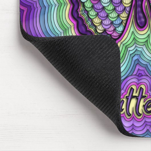 Schmetterlings-Gekritzel Mousepad (Ecke)