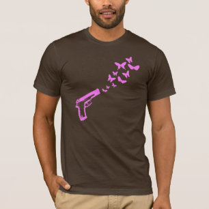 Schmetterlings-Gewehr-T - Shirt-/ErdtagesT - Shirt