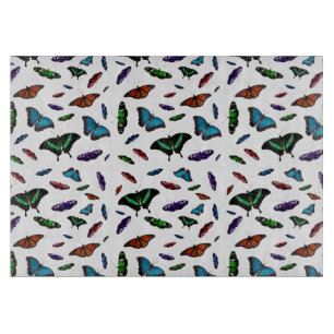 Schmetterlings Glas Schneidbrett (Farbe wählen) Schneidebrett