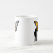 Schmetterlings-Graffiti Lustiger Becher Kaffeetasse (Mittel)