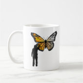 Schmetterlings-Graffiti Lustiger Becher Kaffeetasse (Links)