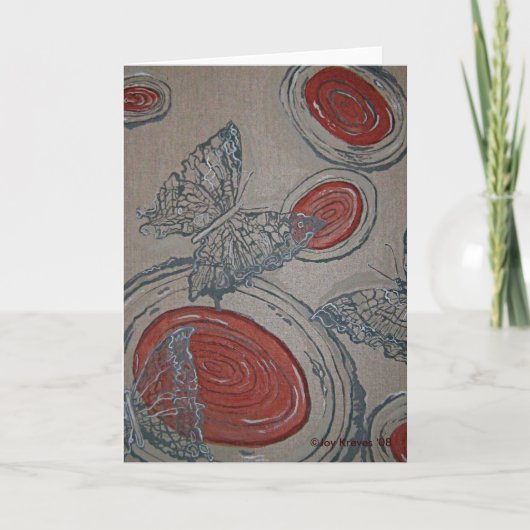 Schmetterlings-Gruß-Karte Karte (Vorderseite)