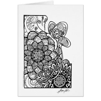 Schmetterlings-Gruß-Karte - löschen Sie nach innen