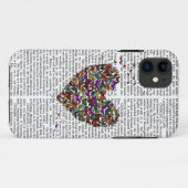 Schmetterlings-Herz Case-Mate iPhone Hülle (Rückseite (Horizontal))