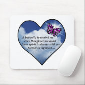 Schmetterlings-Herz-Gedicht Mousepad (Mit Mouse)