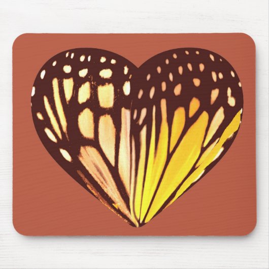 Schmetterlings-Herz Mousepad (Vorne)