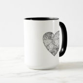 Schmetterlings-Herz-Muster Tasse (VorderseiteRechts)